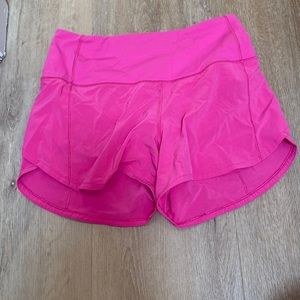 Hot pink athletic shorts